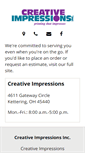 Mobile Screenshot of creativeimpressions.biz